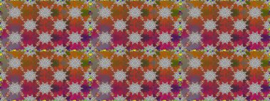 Rasterleştirme Trendy kumaş deseni. Şirin çiçekler. Kesintisiz çizgi deseni.