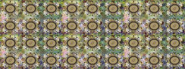 Altın şablon. Klasik çiçek dokusu. Kart, duvar kağıdı, ambalaj ve tekstil için klasik tasarım. Kusursuz desenli altın elementler. Gri renkli Royal retro. Raster illüstrasyonu.