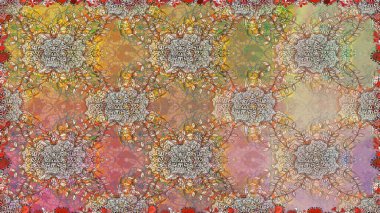 Bej renkte, yaz çiçekleri. Küçük çiçekteki sevimli çiçek deseni. Raster illüstrasyonu. Raster deseni.