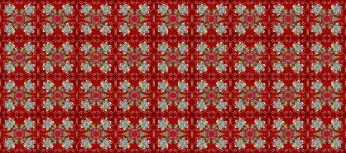 Barok tarzında kusursuz bir doğulu süsü. Geleneksel altın sarısı desenli kırmızı, kahverengi ve gri renklerde altın elementlerle.