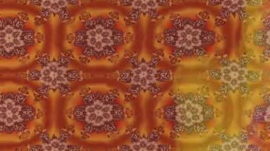 Renkli unsurlarla hareketli arka plan görüntüleri. Çiçekler. Eski model. Bayrak tarzı. Video kaydı. Şablon. Döngü. Kusursuz..