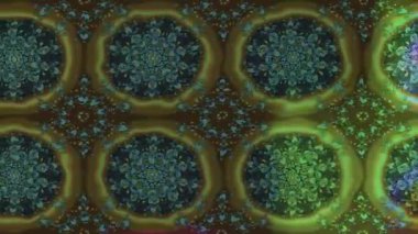 Renkli unsurlarla hareketli arka plan görüntüleri. Çiçekler. Eski model. Bayrak tarzı. Video kaydı. Şablon. Döngü. Kusursuz..