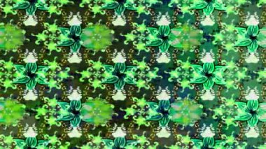 Renkli unsurlarla hareketli arka plan görüntüleri. Çiçekler. Eski model. Bayrak tarzı. Video kaydı. Şablon. Döngü. Kusursuz..