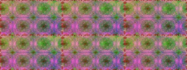 Raster deseni. Patlayan çiçekler soyut olarak yerleştirilmiş. Raster illüstrasyonu. Yumuşak, yeşil renkte bahar çiçekleri.