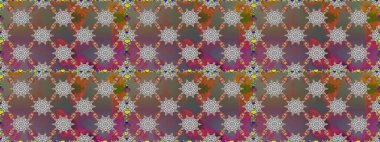 Çiçekli karalama şeklinde Raster çiçek deseni. Gri renkli çiçekler. Yumuşak, yaz çiçekli arka plan.