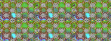 Çiçekler. Vadinin yeşil renkli çiçekleri. Soyut etnik raster pürüzsüz desen.