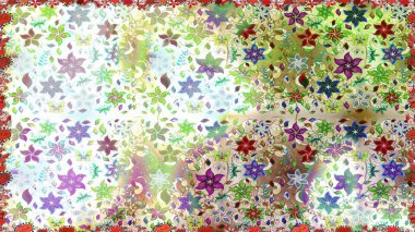 Tarafsız renklere karalamalar çizen kusursuz çiçek deseni. Raster illüstrasyonu.