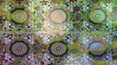 Altın elementlerle nötr renklerde altın desen. Klasik klasik klasik arka plan. Kusursuz klasik raster altın desenli. Geleneksel oryantasyon süsü.