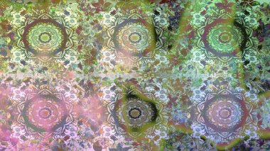 Altın elementlerle nötr renklerde altın desen. Arkaplan, kumaş, altın duvar kağıdı. Düz elle çizilmiş klasik koleksiyon. Raster altın pürüzsüz desen.