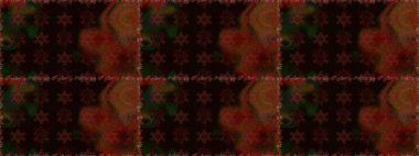 El çizimi çiçek unsurları olan soyut, dikişsiz raster deseni. Kahverengi üzerine kahverengi. Retro tekstil tasarım koleksiyonu. Çiçekli ipek eşarp. 1950 'ler-1960' lar motifleri.