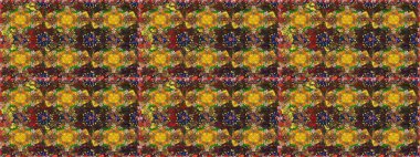 Kahverengi renkte kahverengi papatya deseni. Raster illüstrasyonu. Kahverengi renklerde.