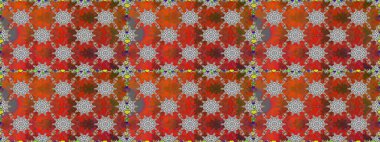 Varicolobrown raster kusursuz illüstrasyon. Birçok kahverengi ve soyut çiçekli tropikal desenler. Küçük çiçekte sevimli çiçek deseni var..