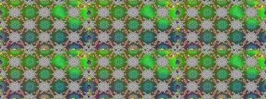 Varicologreen raster pürüzsüz çizim. Küçük çiçekteki sevimli çiçek deseni. Birçok yeşil soyut çiçekli tropikal desensiz.