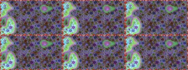 Moda baskıları için zarif bir şablon. Halk tarzı. Parlak renkli çiçekleri ve mor renkli yaprakları olan kusursuz çiçek desenleri. Modern çiçek arkaplanı.