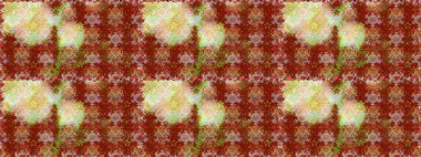 Kahverengi renkli çiçekler. Elle boyanmış suluboya, kusursuz çiçekler ve bitkiler..