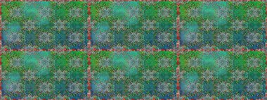 Düz Çiçek Elementleri Tasarımı. Yeşil renkli çiçekler. Renkli Bahar Temalı Kusursuz Arkaplan. Güzel çiçek deseni..