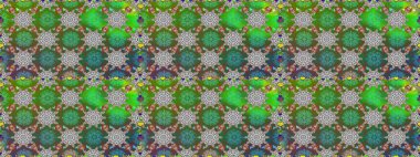 Varicologreen raster pürüzsüz çizim. Küçük çiçekteki sevimli çiçek deseni. Birçok yeşil soyut çiçekli tropikal desensiz.