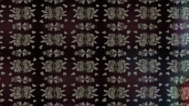 Renkli unsurlarla hareketli arka plan görüntüleri. Çiçekler. Eski model. Bayrak tarzı. Video kaydı. Şablon. Döngü. Kusursuz..