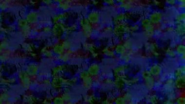 Renkli unsurlarla hareketli arka plan görüntüleri. Çiçekler. Eski model. Bayrak tarzı. Video kaydı. Şablon. Döngü. Kusursuz..