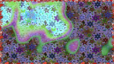 Çiçeksel elementlerle süslenmiş zarif raster dokusu. Küçük çiçekte hoş bir çiçek deseni var. Parlak çiçekli nötr renklerde soyut, pürüzsüz desen.