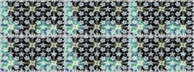 Çiçek ve yapraklı çiçek deseni. Raster illüstrasyonu. Küçük çiçekli şirin desen.