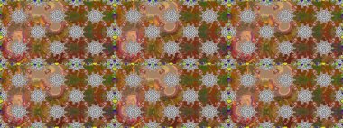 Raster Güzel kumaş deseni. Raster suluboya deseni, narin çiçekler, kahverengi çiçekler, tebrik kartı şablonu..