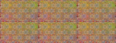 Raster illüstrasyonunda kusursuz çiçek deseni. Suluboya tarzında kahverengi renkte çiçekler.