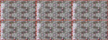 Eskiz tarzı gri renkte. Raster illüstrasyonu. Şirin karalama çiçekleri olan kusursuz çiçek desenleri. El yapımı çiçek ve bitki koleksiyonu. Raster illüstrasyonu.