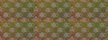 Küçük çiçekte hoş bir çiçek deseni var. Çiçeksel elementlerle süslenmiş zarif raster dokusu. Kahverengi renkler ve parlak çiçekler üzerinde soyut, pürüzsüz desen.