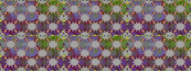 Renkli Yaz Temalı Kusursuz Arkaplan. Sevimli çiçek raster deseni. Düz Çiçek Elementleri Tasarımı. Gri renkli çiçekler.