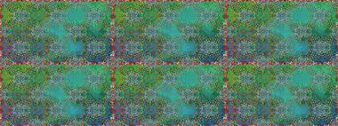 El çizimi çiçek unsurları olan soyut, dikişsiz raster deseni. Çiçekli ipek eşarp. Retro tekstil tasarım koleksiyonu. Yeşil yeşile. 1950 'ler-1960' lar motifleri.