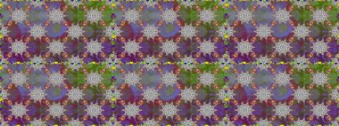 Renkli Yaz Temalı Kusursuz Arkaplan. Sevimli çiçek raster deseni. Düz Çiçek Elementleri Tasarımı. Gri renkli çiçekler.