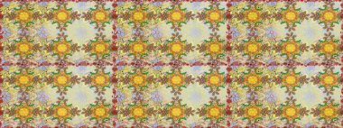 Kusursuz. Raster illüstrasyonu. Tarafsız renklerde çiçekler. Şirin çiçek elementleri..