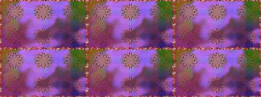 Mor renkli çiçekler. Elle boyanmış suluboya, kusursuz çiçekler ve bitkiler..