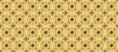 Barok tarzında kusursuz bir doğulu süsü. Geleneksel altın sarısı desenli bej ve sarı renklerde altın elementlerle geleneksel.