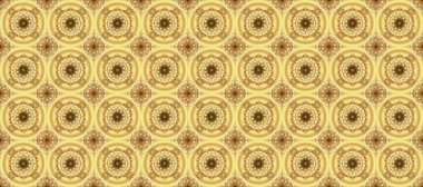 Barok tarzında kusursuz bir doğulu süsü. Geleneksel altın sarısı desenli bej ve sarı renklerde altın elementlerle geleneksel.