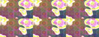 Suluboya çiçekli çiçek deseni. Raster illüstrasyonu. Tarafsız renklerde güzel tekstil.