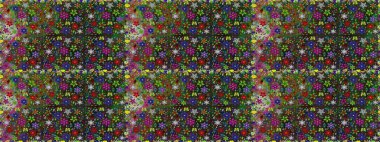 Raster resim. Çiçek desenli çiçek ve yaprakları ile. Sevimli küçük çiçek desenle.