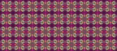 Mor, gri ve kahverengi renkte desen. Kına dövmeli süs çiçekleri, altın çıkartmalar, mehndi ve yoga tasarımı, kartlar ve parmak izleri. Raster altın mehndi kusursuz desen.