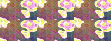 Suluboya çiçekli çiçek deseni. Raster illüstrasyonu. Tarafsız renklerde güzel tekstil.