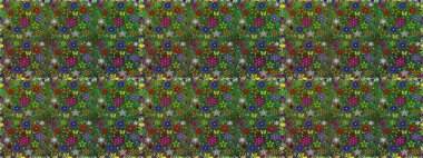 Çiçekler, dallar, bitkiler ve çiçekler. Güzel kumaş deseni. El çizimi. Raster illüstrasyonu.