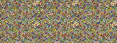 Raster illüstrasyonu. Raster illüstrasyonunda kusursuz çiçek deseni. Güzel kumaş deseni. Yeşil renklerde.