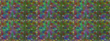 Kusursuz bir geçmişi var. Raster illüstrasyonu. Kumaş, tekstil, duvar kağıdı baskısı için. Raster. Tomurcukları çiçek olan sevimli bir çiçek deseni. Antika retro tarzı.