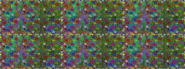 Kusursuz bir geçmişi var. Raster illüstrasyonu. Kumaş, tekstil, duvar kağıdı baskısı için. Raster. Tomurcukları çiçek olan sevimli bir çiçek deseni. Antika retro tarzı.