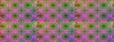 Renkli Bahar Temalı Kusursuz Arkaplan. Düz Çiçek Elementleri Tasarımı. Yeşil renkli çiçekler. Sevimli çiçek raster deseni.