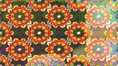 Çiçek süsü kumaş deseni, cam, çiçek desenli metal turuncu renkli ve altın elementli. Klasik raster altın pürüzsüz desen.