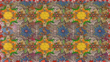 Doodle tarzı. Tekstil ve kapak tasarımı için mükemmel. Elle çizilmiş sonbahar çiçeği deseni. Kahverengi renkli çiçekler. Renkli kahverengi çizim deseni.