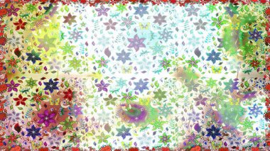 Elle çizilmiş çiçek deseni (fayans). Tekstil için dikişsiz suluboya desen. Sevimli çiçekler, desenli, nötr renklerle renksiz desen.