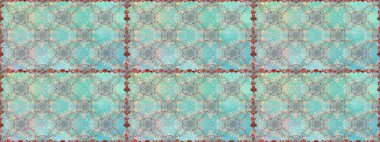 El çizimi. Çiçeklerle kusursuz desen. Mavi renkli çiçekler. Suluboya çizimi.