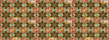 Damask pürüzsüz süsü. Kahverengi renkler üzerinde klasik oryantal desen. Geleneksel raster ve altın desen.